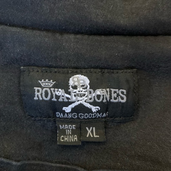 Royal Bones coat  by Daang black corset back trench coat goth y2k stretch denim - Picture 10 of 10